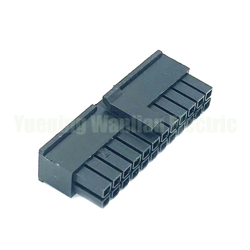24 PIN 5557 negro hombre para PC computadora ATX placa base conector de alimentación carcasa de plástico