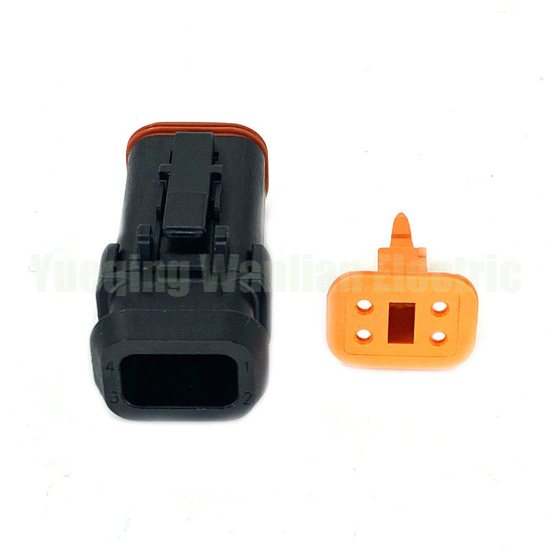 4 pin DT06-4S-EP11 enchufe eléctrico de plástico conector de cable de cable de cable de cable de cable a prueba de agua Conector femenino con tapa de extremo largo