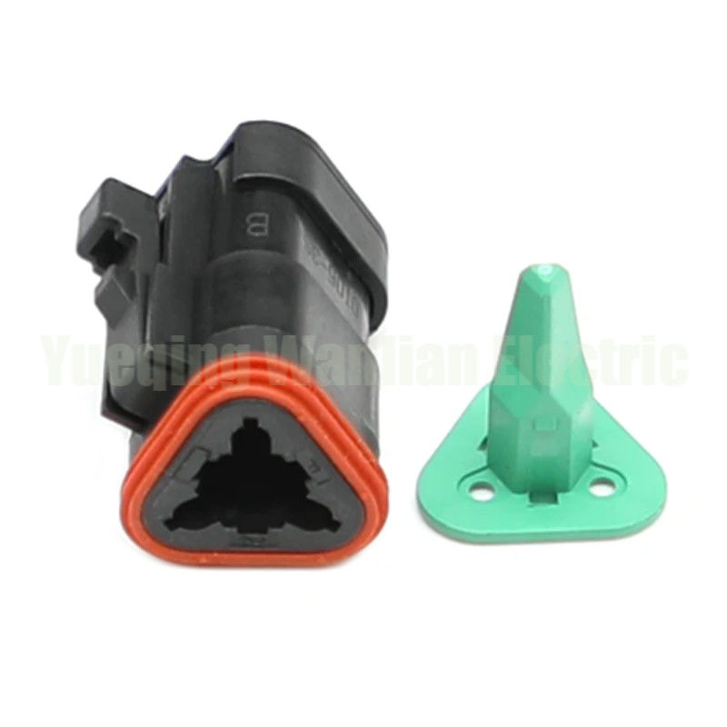3 pin DEUTSCH Conectores para automóviles DT06-3S-E005 AT06-3S-EC01BLK Serie DT plana
