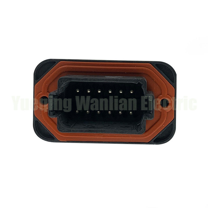 12 pin DT15-12PB Conector automotriz negro DT pin recto PCB cabezal de montaje cable a la placa enchufe