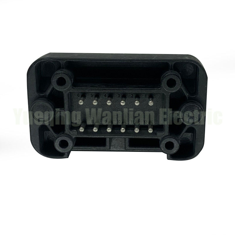 12 pin DT15-12PB Conector automotriz negro DT pin recto PCB cabezal de montaje cable a la placa enchufe