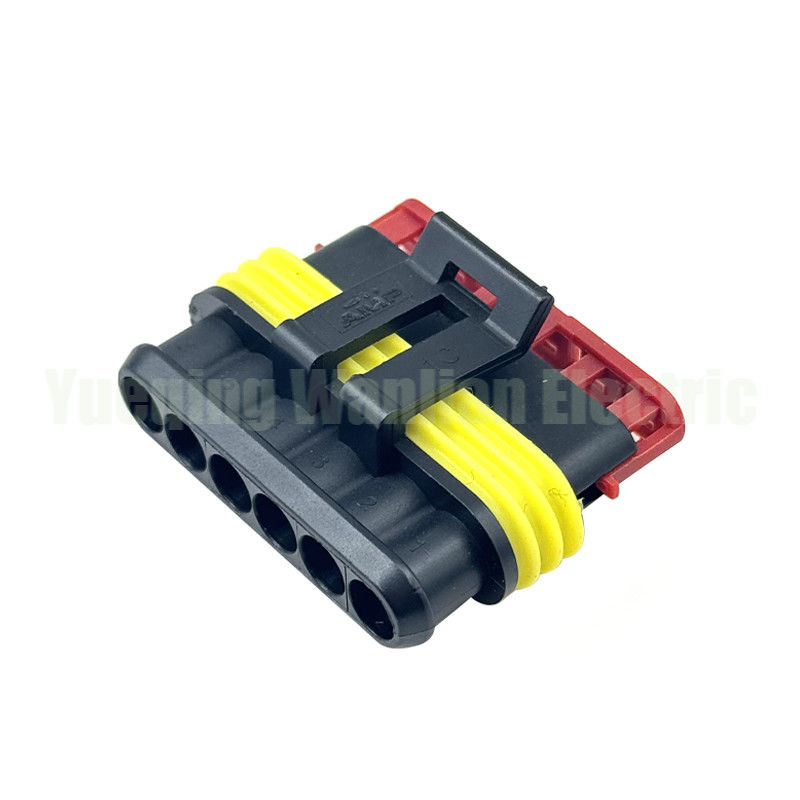 6 Pin 282090-1 Socket Circular Superseal Crimp sin contactos Conector de cable automático