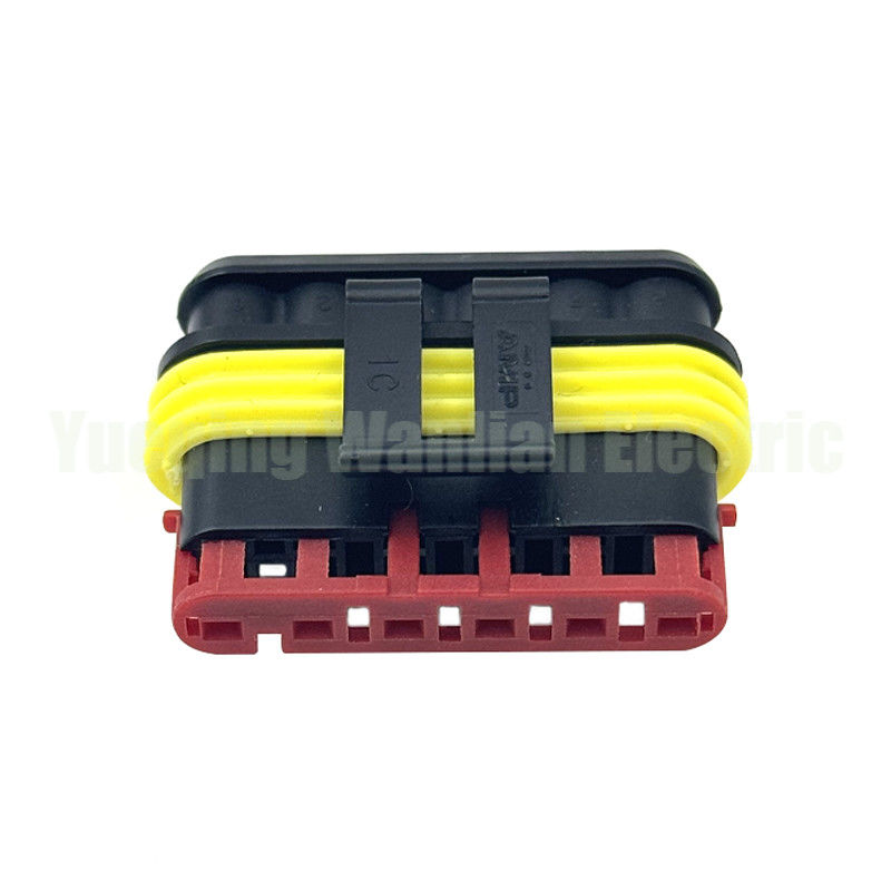 6 Pin 282090-1 Socket Circular Superseal Crimp sin contactos Conector de cable automático